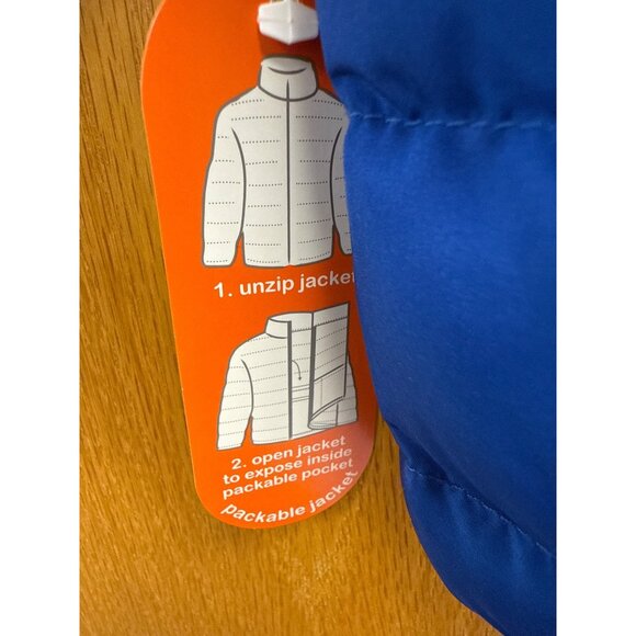 Blue Toddler Lightweight Packable Puffer Jacket 12 Months - Picture 4 of 4